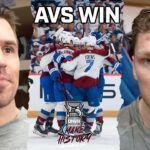 Avalanche Players After Winning Game 2 vs Jets to Tie Series 1-1
