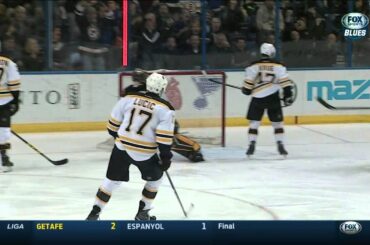 Alex Pietrangelo wrist shot goal 2-1 Boston Bruins vs St. Louis Blues Feb 20 2015 NHL