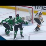 Stars' Jake Oettinger Goes All Out To Make Multiple Unreal Saves On Golden Knights' Shea Theodore