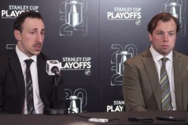 Brad Marchand & Charlie McAvoy Postgame Press Conference | Bruins vs Leafs Game 3