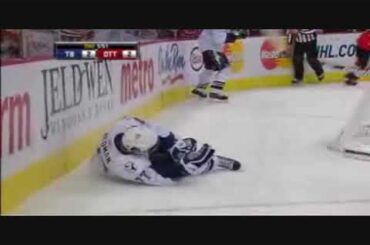 Chris Neil's Hit On Victor Hedman Nov. 5th 2009