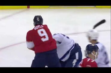 Brian Boyle and Mikhail Sergachev Fight | Panthers vs Lightning 7-29-20