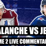 Colorado Avalanche vs Winnipeg Jets Game 2 LIVE COMMENTARY