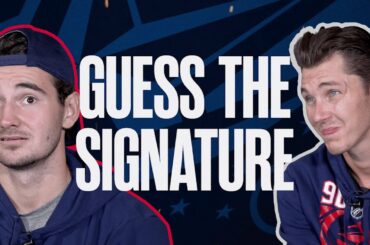 Guess the Signature Episode 8 featuring Alexandre Texier, Elvis Merzlikins and other Blue Jackets!