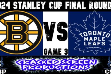 LIVE NHL  2024 Playoff Play By Play Commentary Boston Bruins  @ Toronto Maple Leafs Game 3