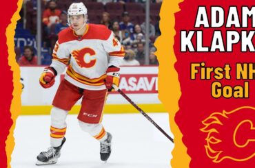 Adam Klapka #43 (Calgary Flames) first NHL goal Apr 18, 2024