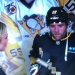 Penguins RW #17 Bryan Rust In-Between Periods Interview 04/11/2024