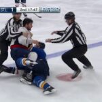 NHL Fight: Tom Wilson vs Robert Bortuzzo 01/03/2019 | Sundqvist Hit Payback