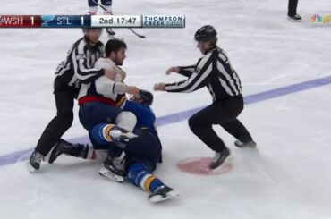 NHL Fight: Tom Wilson vs Robert Bortuzzo 01/03/2019 | Sundqvist Hit Payback