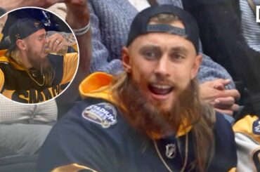 George Kittle Mic'd Up at Predators Playoff Game 🎤