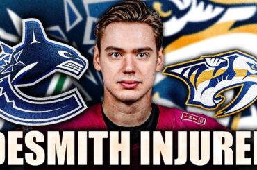 CASEY DeSMITH IS INJURED: ARTURS SILOVS STARTS GAME 4 (Vancouver Canucks VS Nashville Predators)
