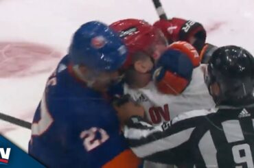 Anders Lee Incensed After Taking Elbow To Head From Dmitry Orlov