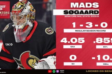 Mads Søgaard: 2023-24 Ottawa Senators Year-In-Review | LOSP CLIP