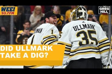 Was Linus Ullmark taking a shot at Jeremy Swayman?