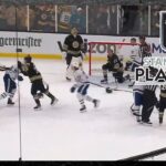 McAvoy Defends Pastrnak From Rielly During Scrum