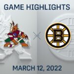 NHL Highlights | Coyotes vs. Bruins - Mar 12, 2022