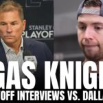Bruce Cassidy & Ben Hutton Discuss Vegas Golden Knights Turning to Adin Hill for Dallas Stars Series