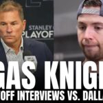 Bruce Cassidy & Ben Hutton Discuss Vegas Golden Knights Turning to Adin Hill for Dallas Stars Series