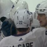 Ilya Lyubushkin assists on Matthew Knies's OT goal vs Bruins in game 5 (30 apr 2024)