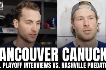 Brock Boeser & Carson Soucy Discuss Vancouver Canucks vs. Nashville Series: "We're Desperate Too"