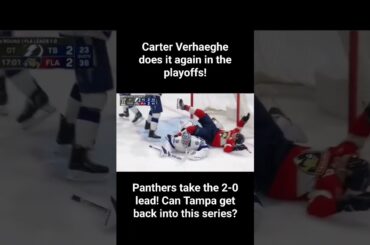 Carter Verhaeghe scores the game 2 game winning goal in overtime! #panthers #lightning #nhlplayoffs