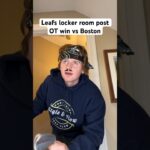 Leafs locker room post OT win vs Boston Bruins in game 5
