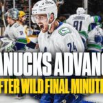 Canucks score series clinching goal in final two minutes of game