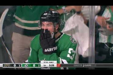 Wyatt Johnston opens game 7 scoring against Vegas Golden Knights