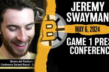 Jeremy Swayman Reacts to Career-High 38 Saves In Bruins' Game 1 Win Over Panthers