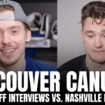 Nikita Zadorov & Arturs Silovs React to JT Miller Practice Shirt, Canucks vs. Predators Series