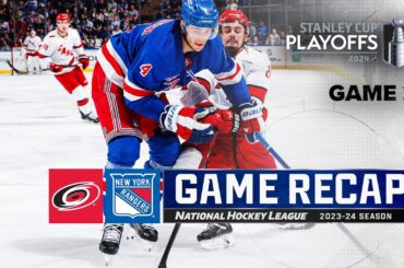 Gm 2: Hurricanes @ Rangers 5/7 | NHL Highlights | 2024 Stanley Cup Playoffs