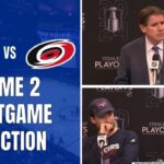 New York Rangers v Carolina Hurricanes Game 2 Postgame Coach And Player Reaction | New York Rangers