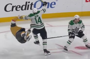 Brayden mcnabb and Jamie benn dish out two huge hits
