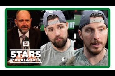 Pete DeBoer, Jamie Benn, Matt Duchene | Stars vs. Avalanche Game 1 postgame press conference