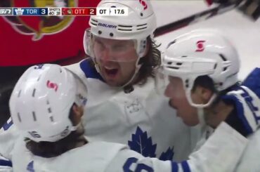 Justin Holl OT Winner 2nd of the Season vs Ottawa Senators w/Joe Bowen Commentary (25/3/2021)