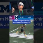 scouting his former player 👀 #jimharbaugh #krisjenkins #nfl #nflcombine