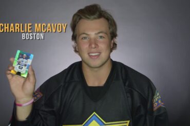 Charlie McAvoy, Brock Boeser & Cody Glass Talk Upper Deck NHL Cards