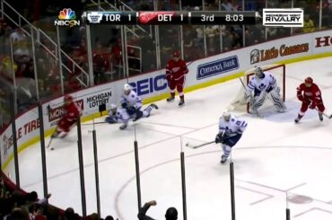 James Reimer Leg Save vs Red Wings 12/10/14