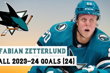 Fabian Zetterlund (#20) All 24 Goals of the 2023-24 NHL Season