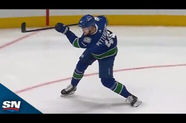 Elias Pettersson Nets His First Goal Of Playoffs With Power Play Marker