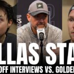 Jason Robertson, Ty Dellandrea & Peter DeBoer talk Wyatt Johnston, NHL Playoffs, Golden Knights