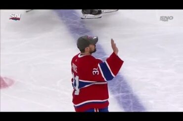 Carey Price waves to his family after advancing to Stanley Cup Final