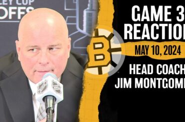 Jim Montgomery Addresses Bruins Game 3 Loss to Florida Panthers at TD Garden