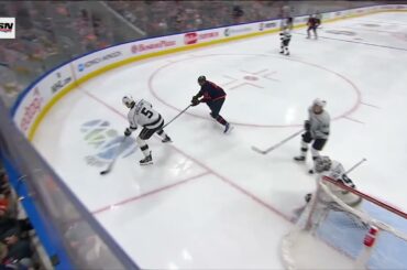 Evander Kane hit on Andreas Englund