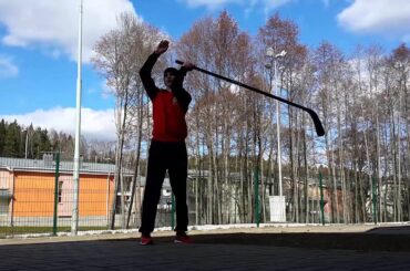 Техника владения клюшкой и шайбой stickhandling drills hockey part 2