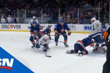 Brayden Point Scores Lightning Go-Ahead Goal Falling Down