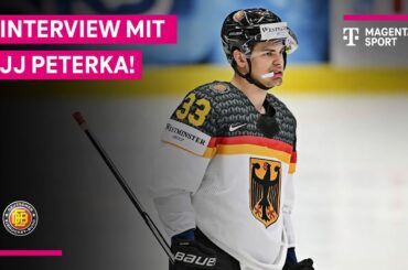 JJ Peterka im Interview vor dem Spiel gegen Schweden | IIHF Eishockey-WM 2024 | MAGENTA SPORT