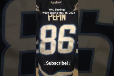 NHL Signings and Waiver Acquisitions for Week Ending March 16, 2024