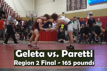 Region Two 165 lb. Final | Joseph Paretti (St. Joe-Montvale) vs. Joseph Geleta (Clifton)
