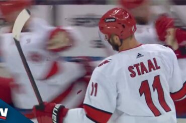 Hurricanes' Jordan Staal Displays Sweet Hands And Finishes On The Backhand